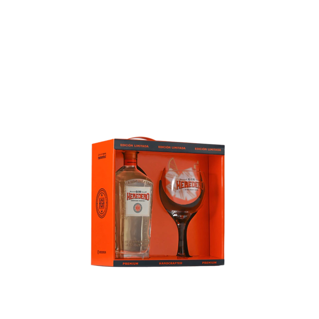 Heredero estuche + Copa de vidrio